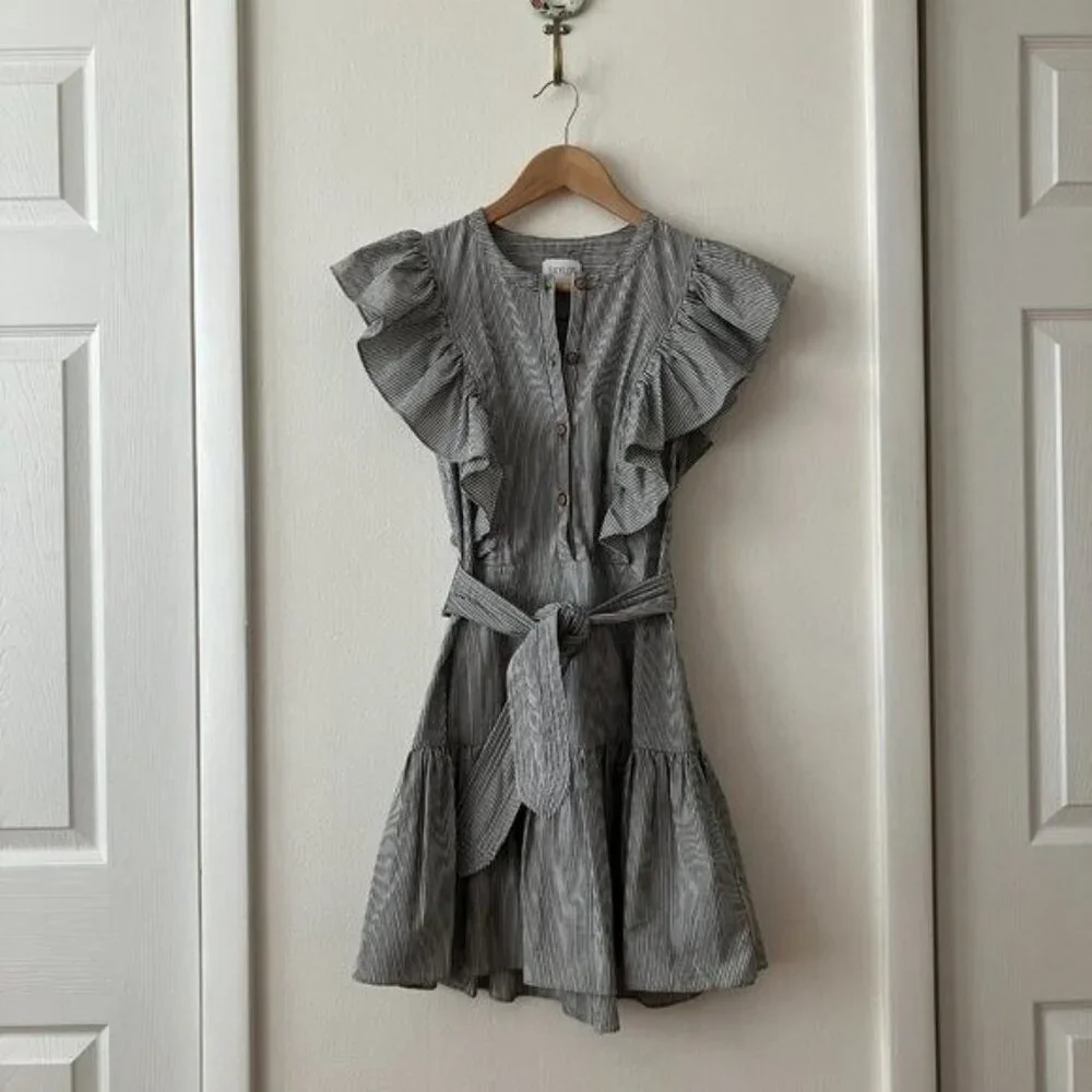 Saylor Melody Ruffled Striped Mini Dress - Picture 7 of 12